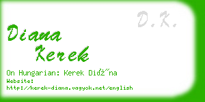 diana kerek business card